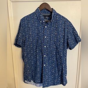 Tommy Hilfiger - Blue Floral Short Sleeve Button Down